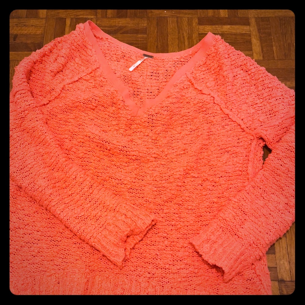 Free People Soft Knit Sweater in Light Pink